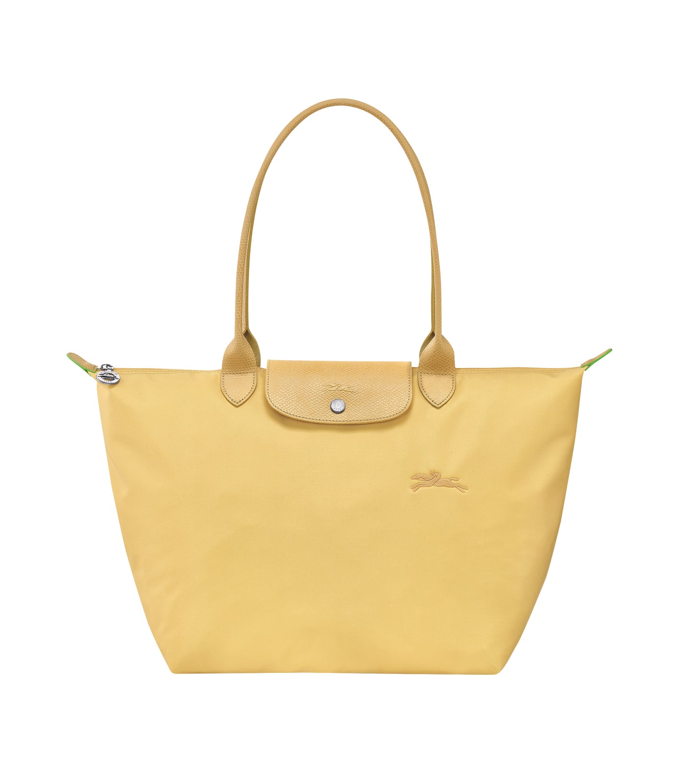 Longchamp yellow 2024 leather bag