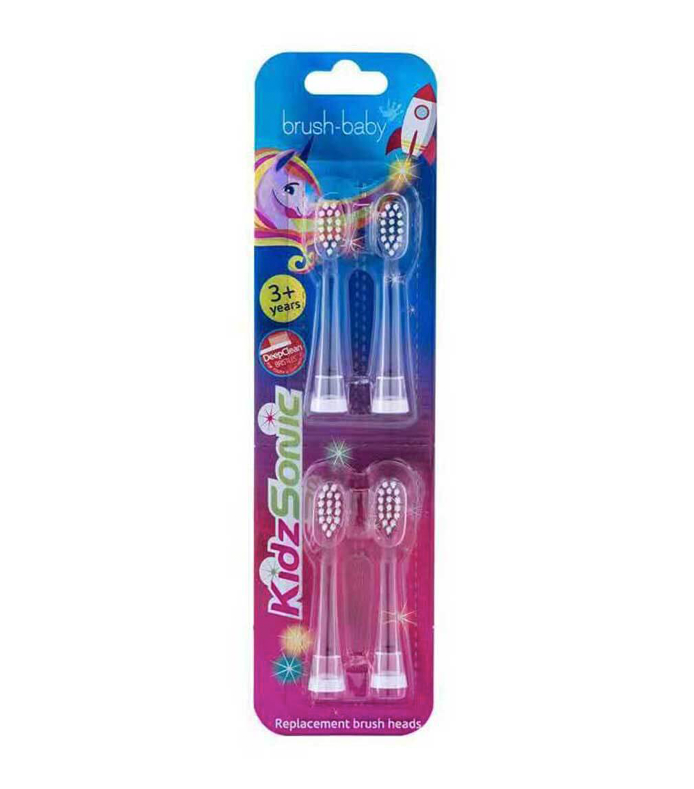 Replacement KidzSonic Kids Electric Toothbrush Heads x 4