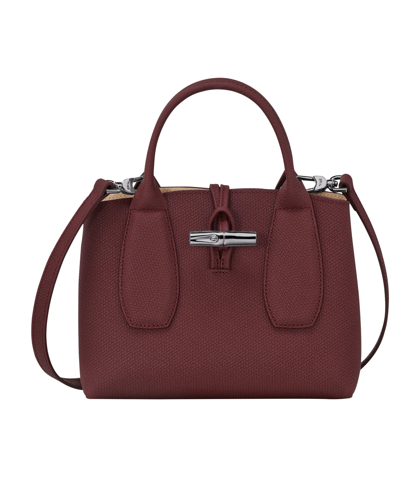 Longchamp Rust Le Pliage Cuir Medium Tote (Logo Strap) - 2 –