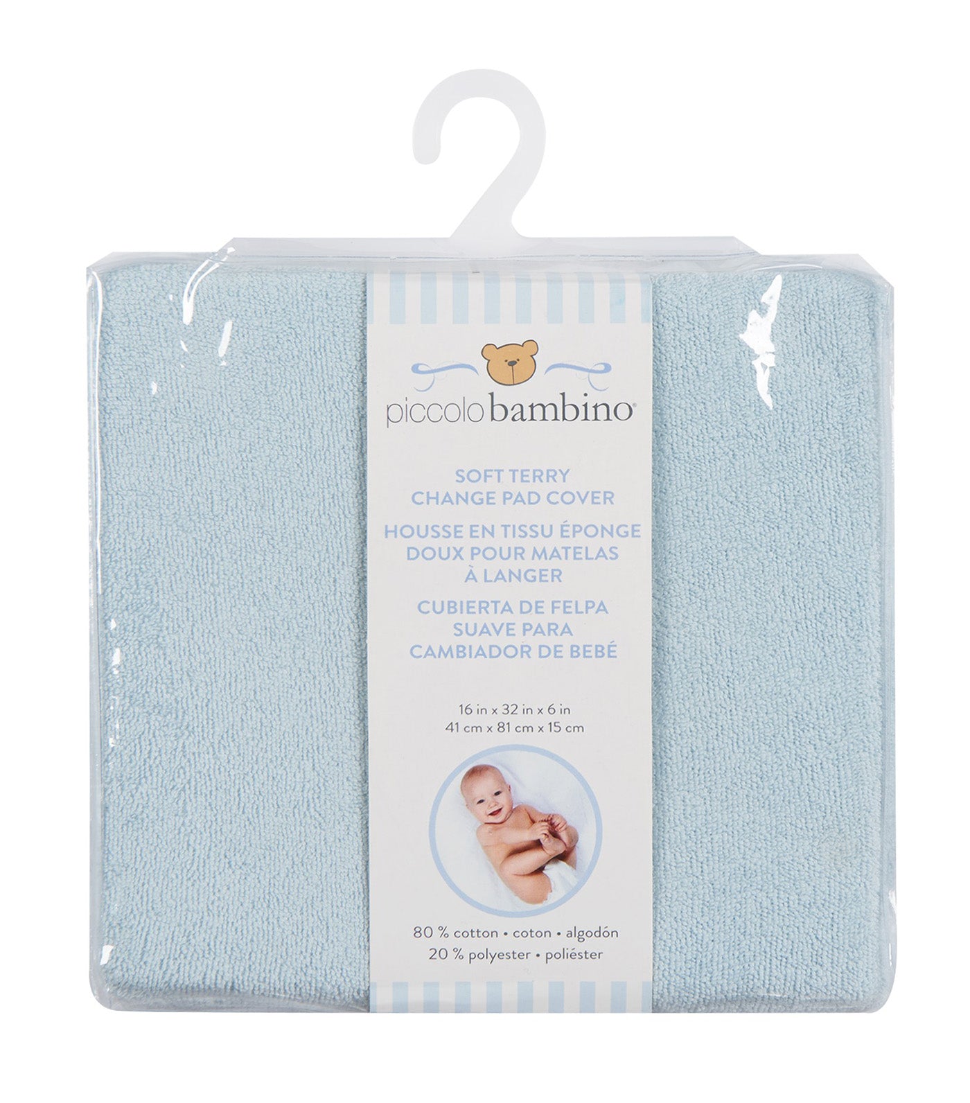 Terry Fitted Sheet Forcontour Change Pad - Blue