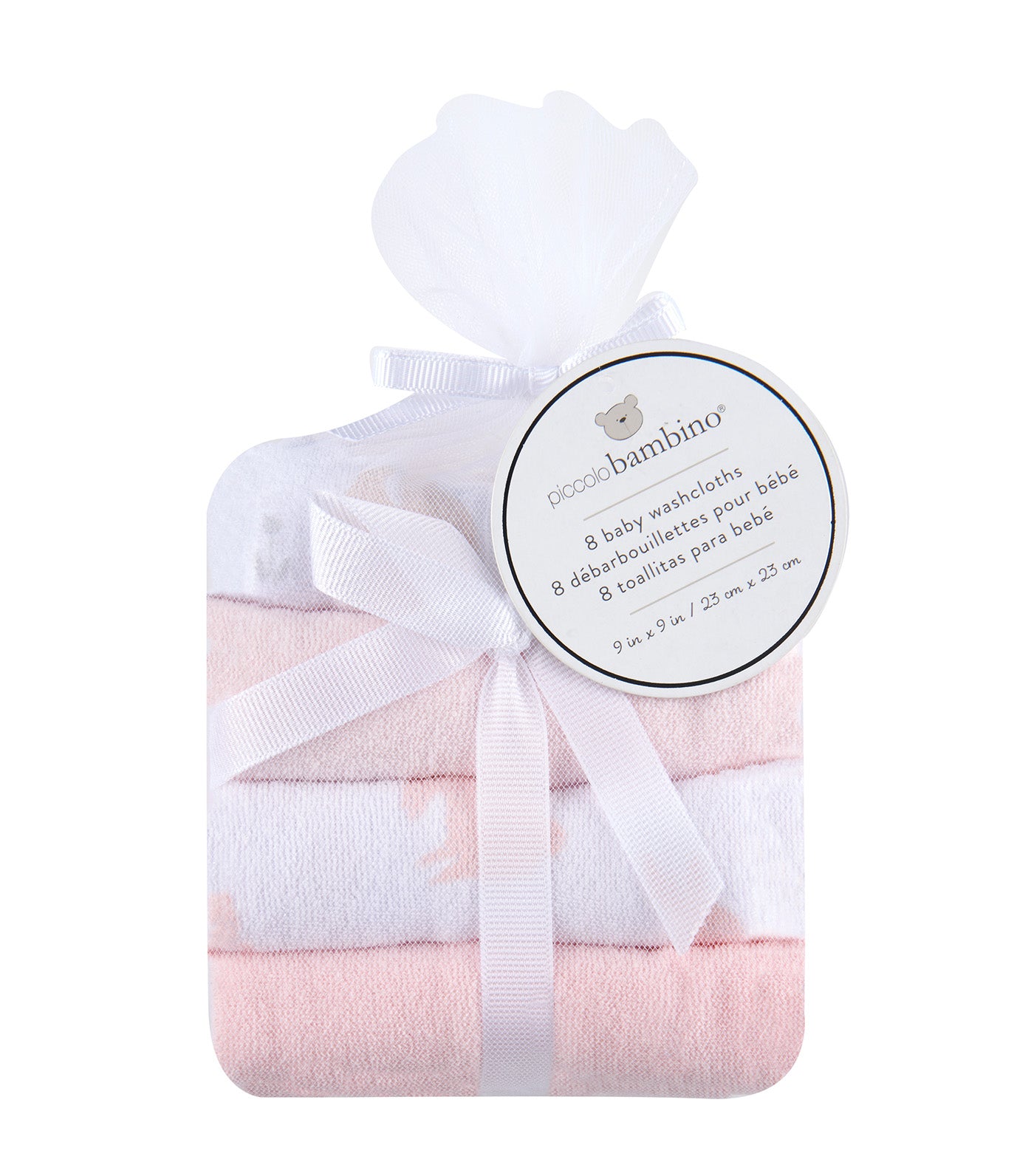 Eight-Pack Terry Washcloth Pink