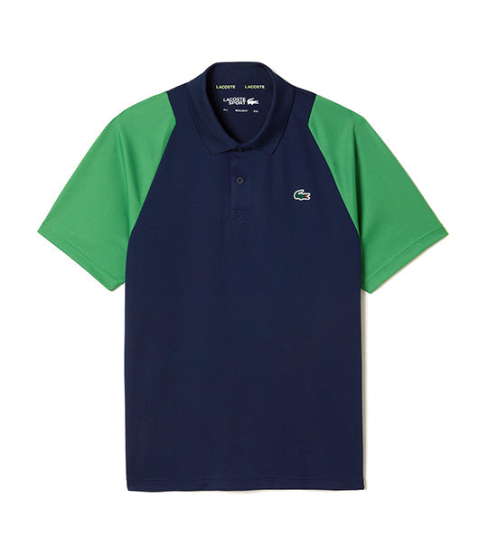 Men’s Tennis Recycled Polyester Polo Shirt Navy Blue/Tarragon/Electr