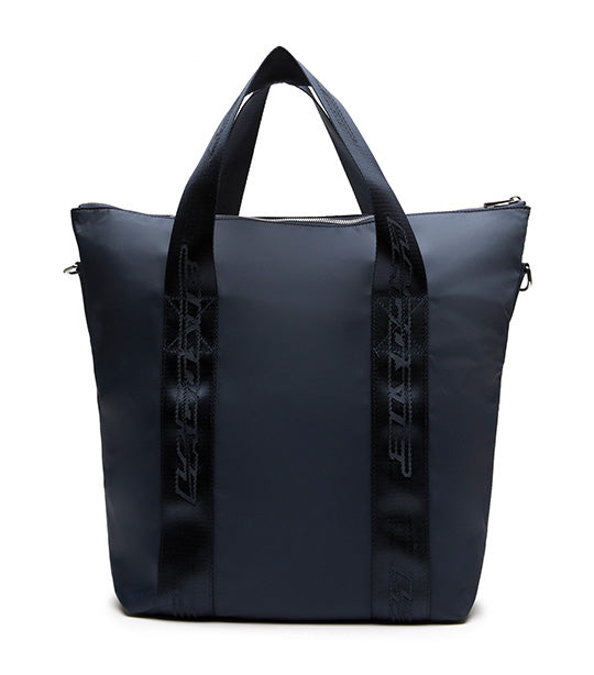 Women's Active Nylon Shopping Bag Bleu Nuit Blanc