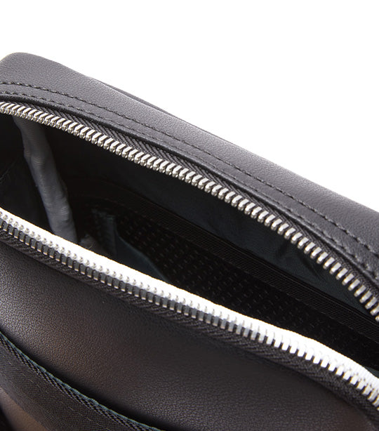 Shop LACOSTE Unisex Street Style Plain Leather Crossbody Bag Logo  (NH4017PN-000) by _NOIR_