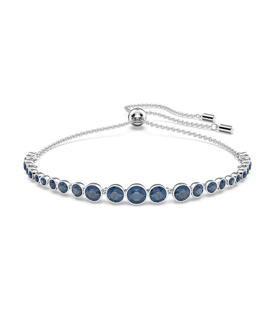 Imber Emily Bracelet Mixed Round Cuts, Blue, Rhodium Plated Blue