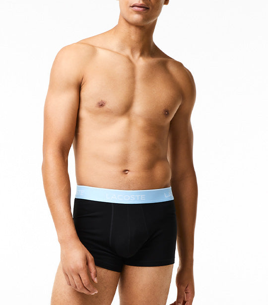 Pack Of 3 Navy Casual Boxer Briefs With Contrasting Waistband Black/Marina/Overview/Graphite