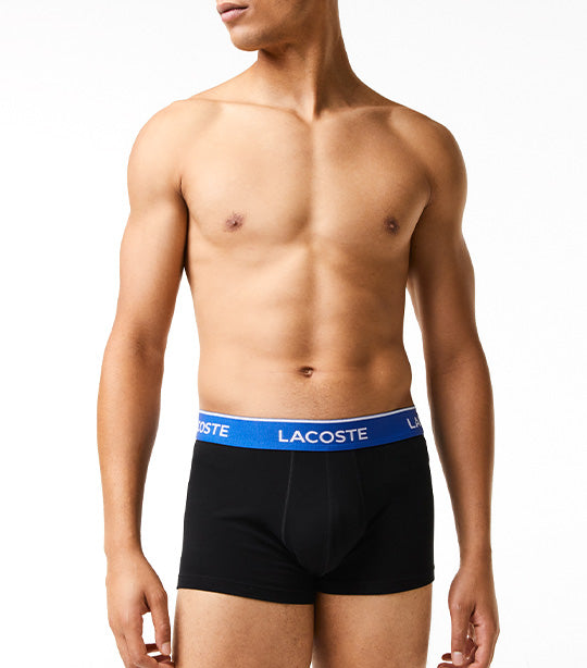 Pack Of 3 Navy Casual Boxer Briefs With Contrasting Waistband Black/Marina/Overview/Graphite