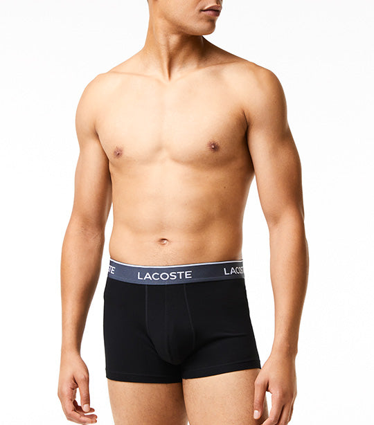 Pack Of 3 Navy Casual Boxer Briefs With Contrasting Waistband Black/Marina/Overview/Graphite