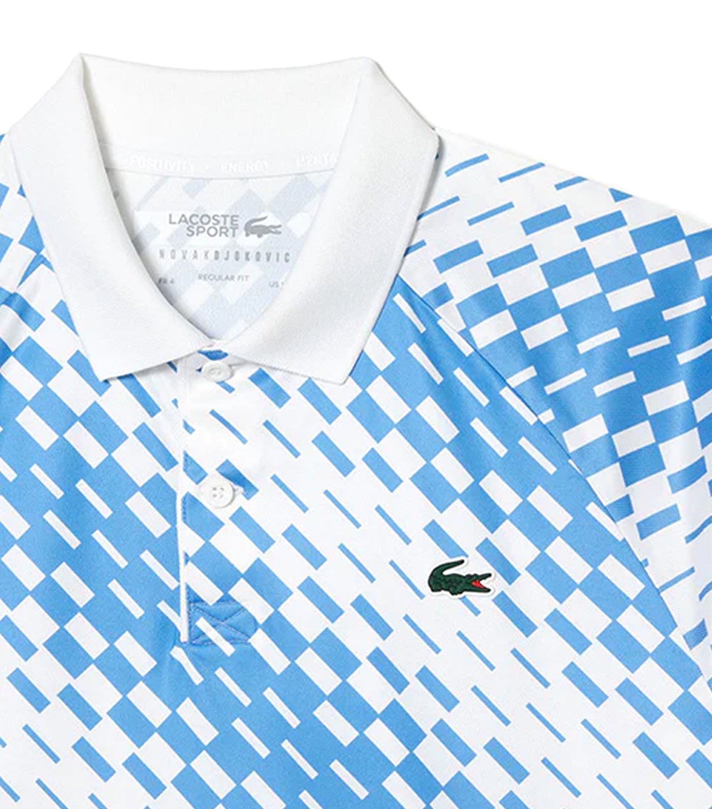Men’s Lacoste Tennis x Novak Djokovic Printed Polo Shirt White/Ethereal