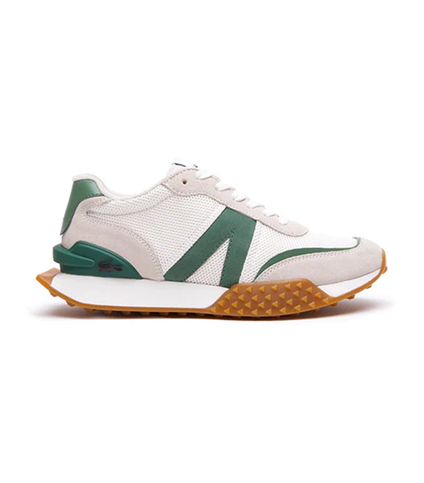 Women's L-Spin Deluxe Leather Heel Pop Sneakers White/Green