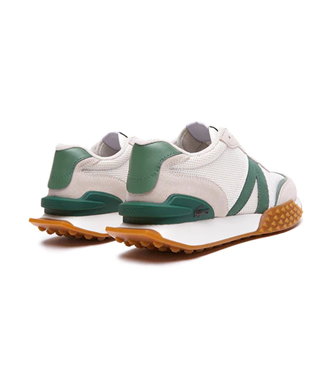 Women's L-Spin Deluxe Leather Heel Pop Sneakers White/Green
