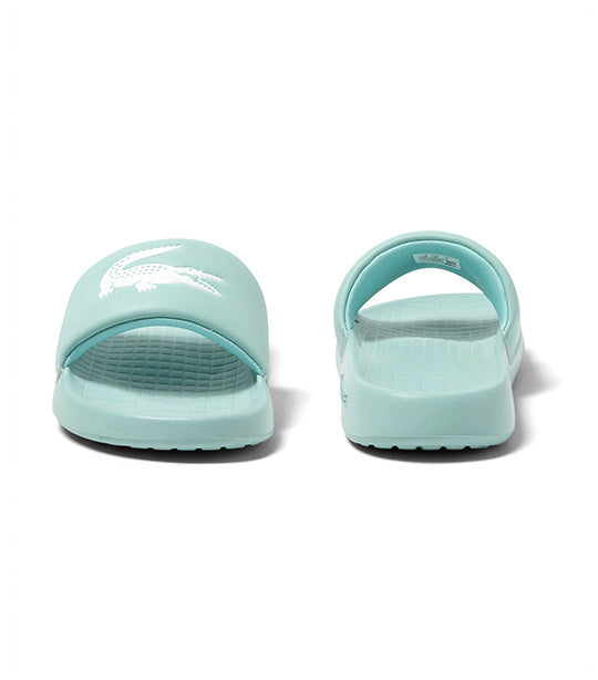 Women's Croco 1.0 Synthetic Slides Turquoise/White