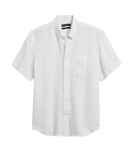 Castelleto Untucked Linen Shirt White