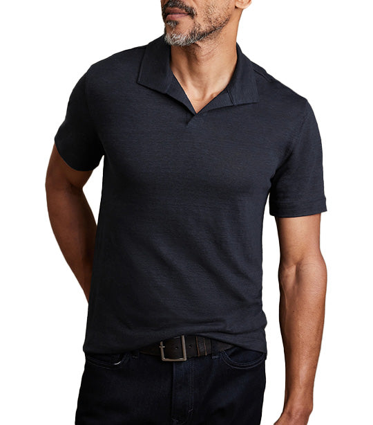Linen Polo Navy