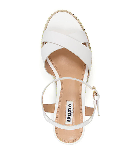 Keelie Mini Wedge Sandals White