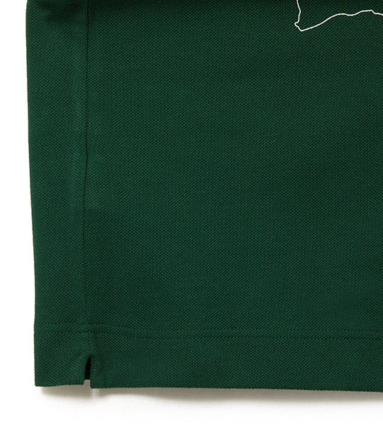 Men’s Printed Organic Cotton Piqué Polo Shirt Green