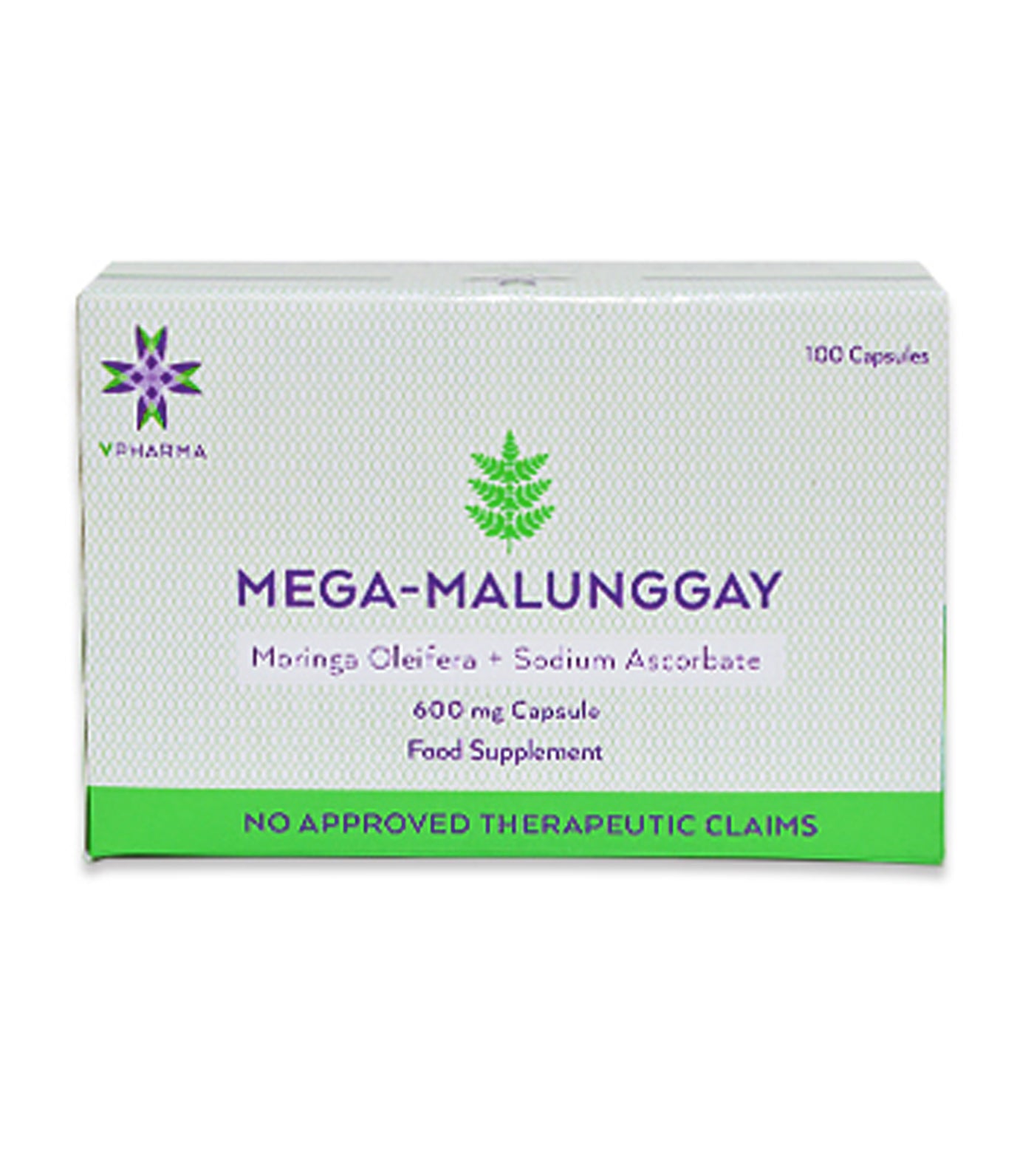 Mega-Malunggay Food Supplement 600mg - 100 Capsules