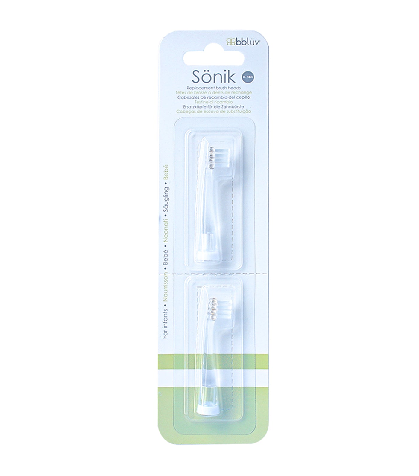 Sönik: Two-Piece Replacement Brush Heads - Infants (0 to 18 Months)