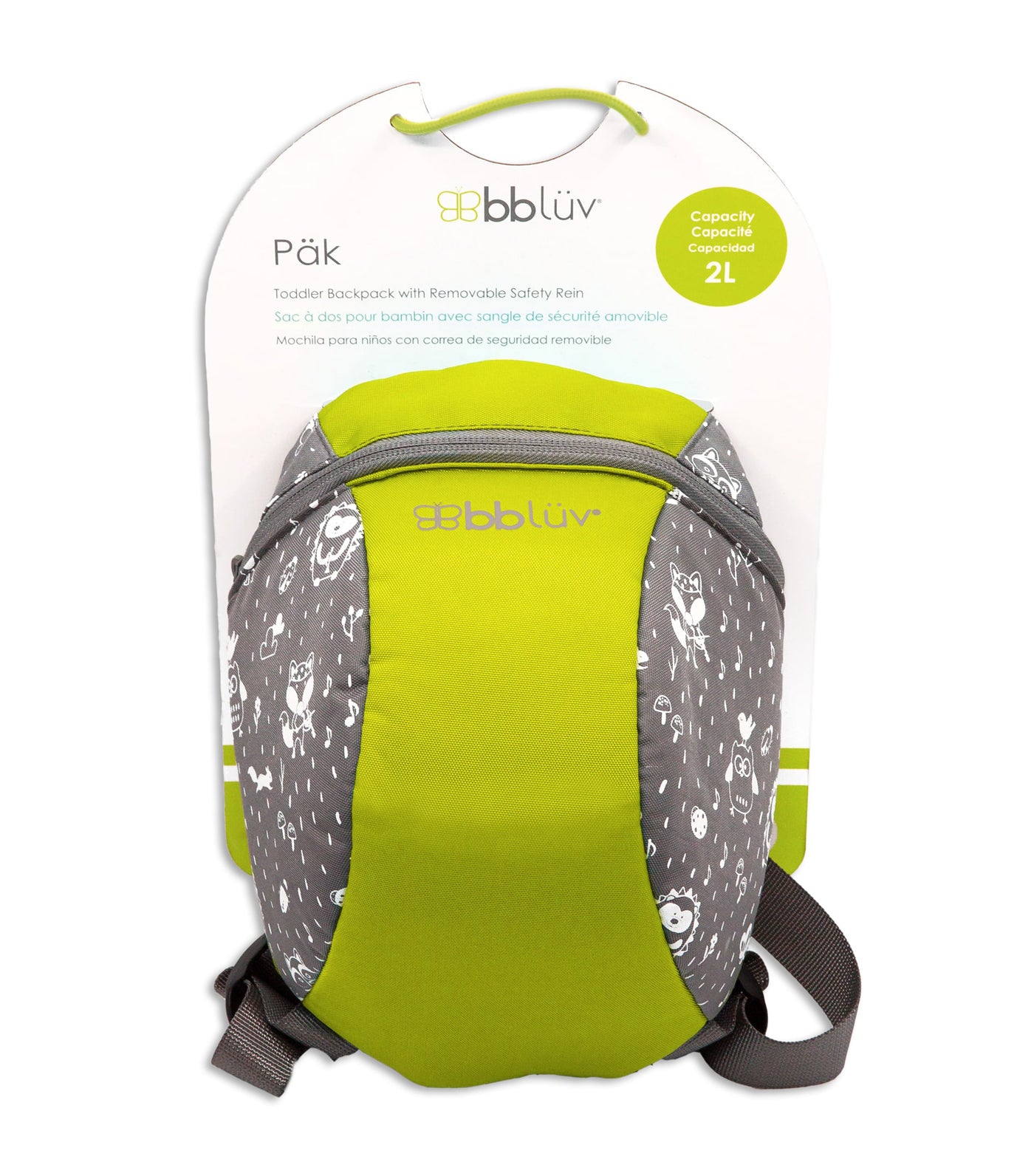 Päk: Toddler Mini Backpack With Safety Reins - Lime