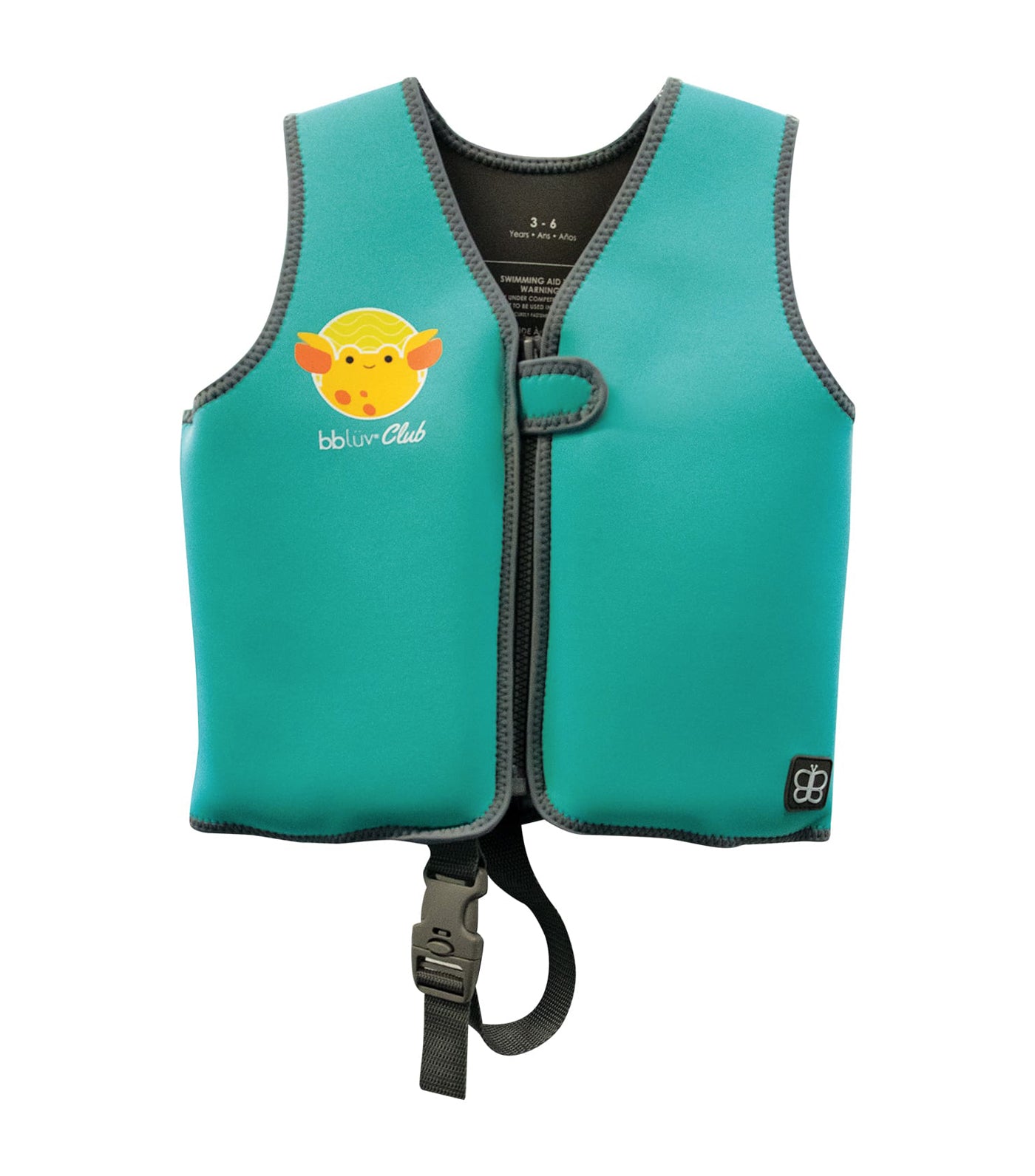 Näj: Medium Neoprene Swim Vest (3 to 6 Years) - Aqua