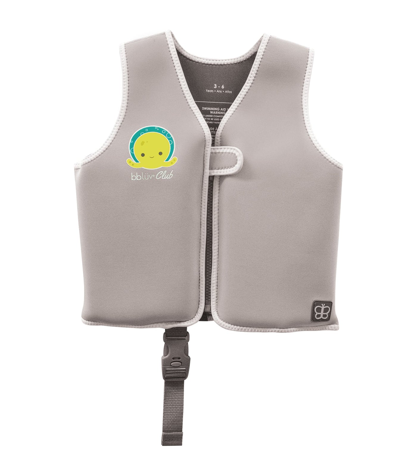 Näj: Medium Neoprene Swim Vest (3 to 6 Years) - Grey