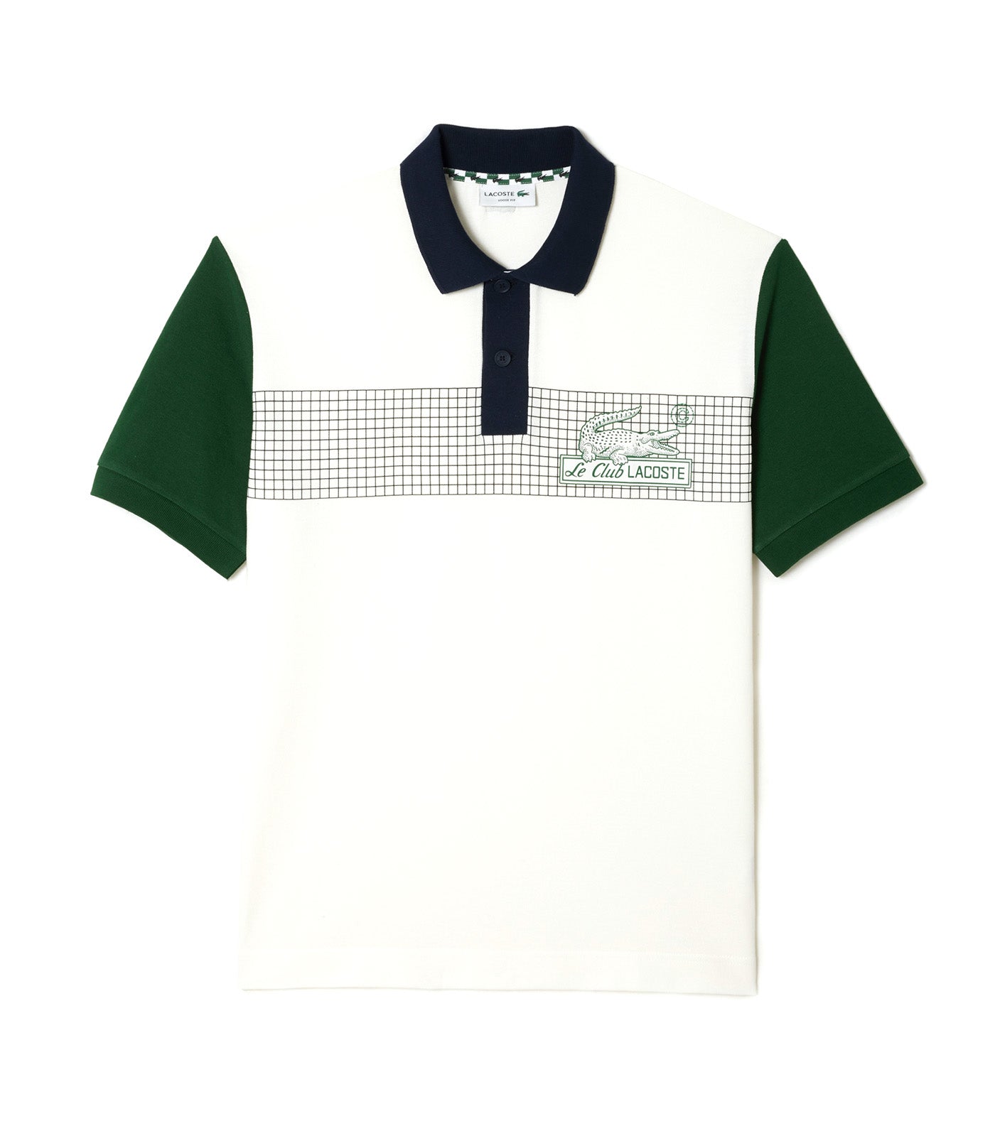 Men’s Loose Fit Organic Cotton Polo Shirt Flour/Green/Navy Blue