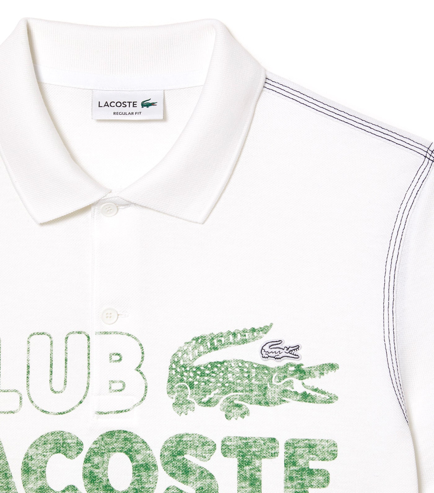 Men’s Organic Cotton Printed Polo Shirt White