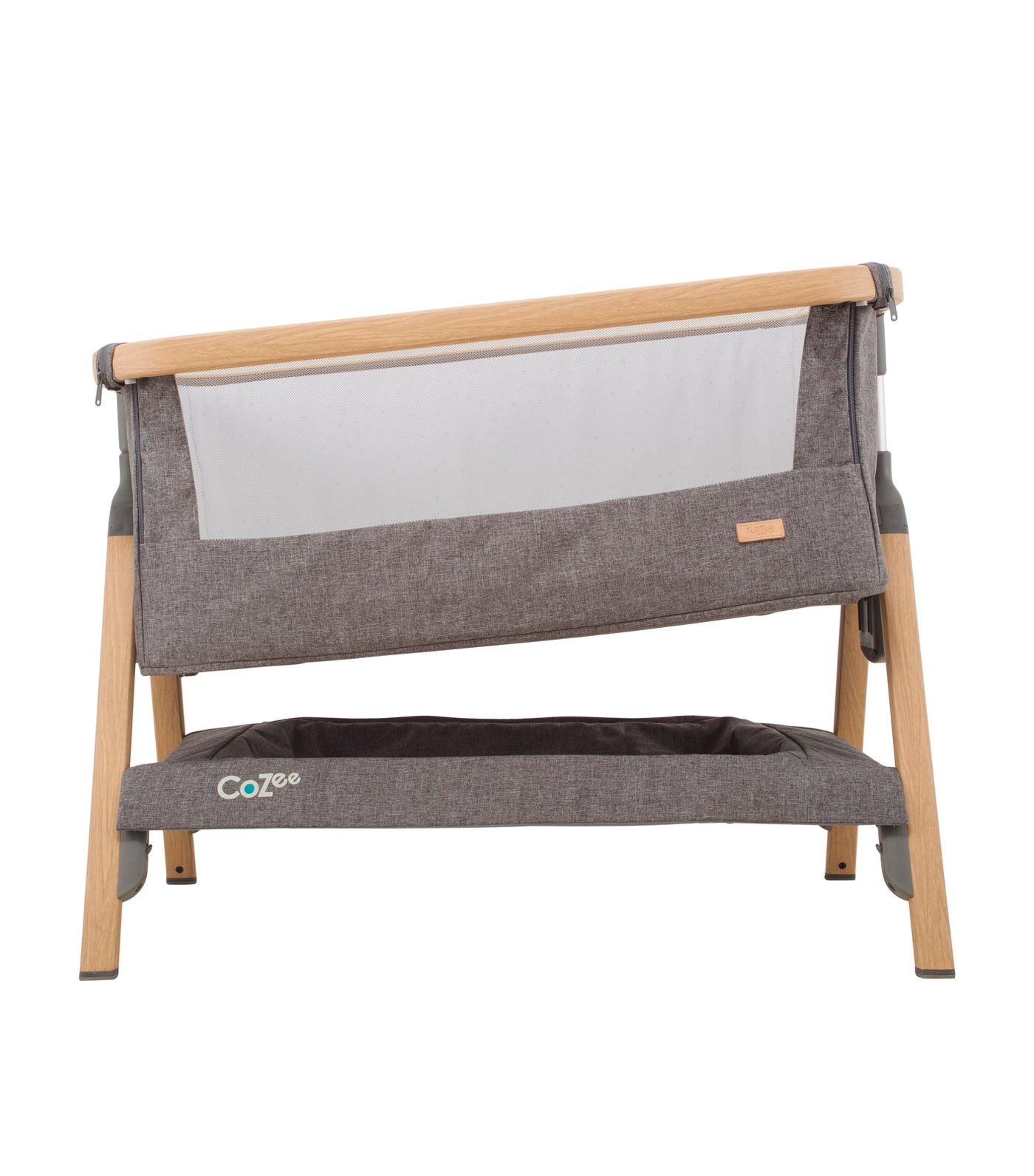 Cozee Bedside Crib - Oak/Charcoal