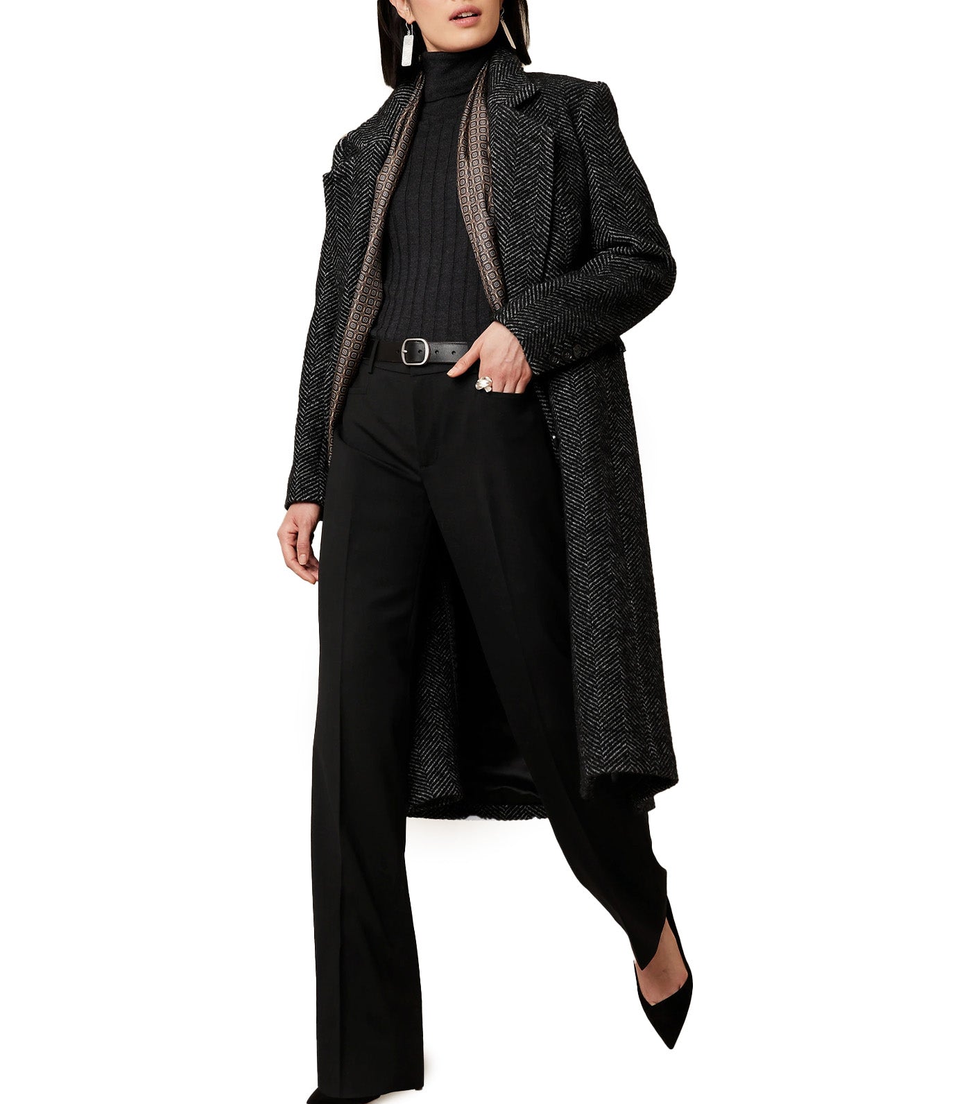 Siena Straight Italian Wool Pant Black