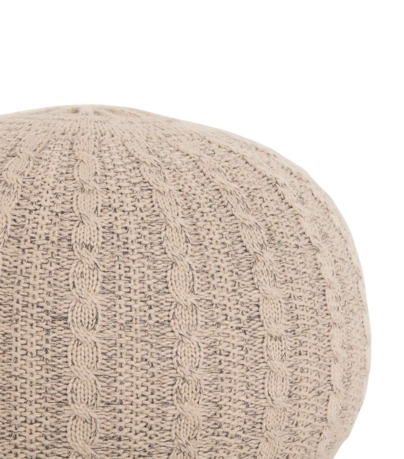 Knitted Pouffe - Natural/Stone