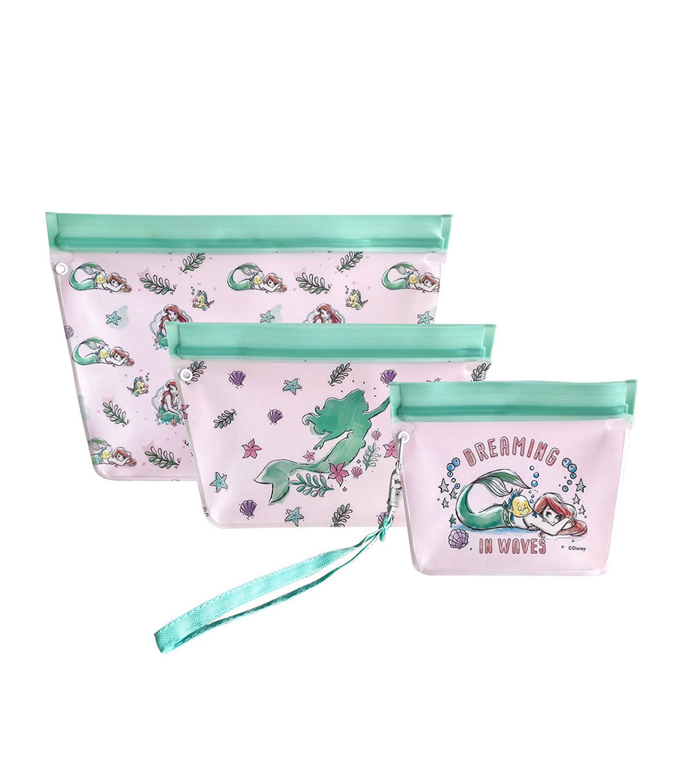 Disney Princess Dream It 3-Piece Standup Pouch Set with Detachable Strap