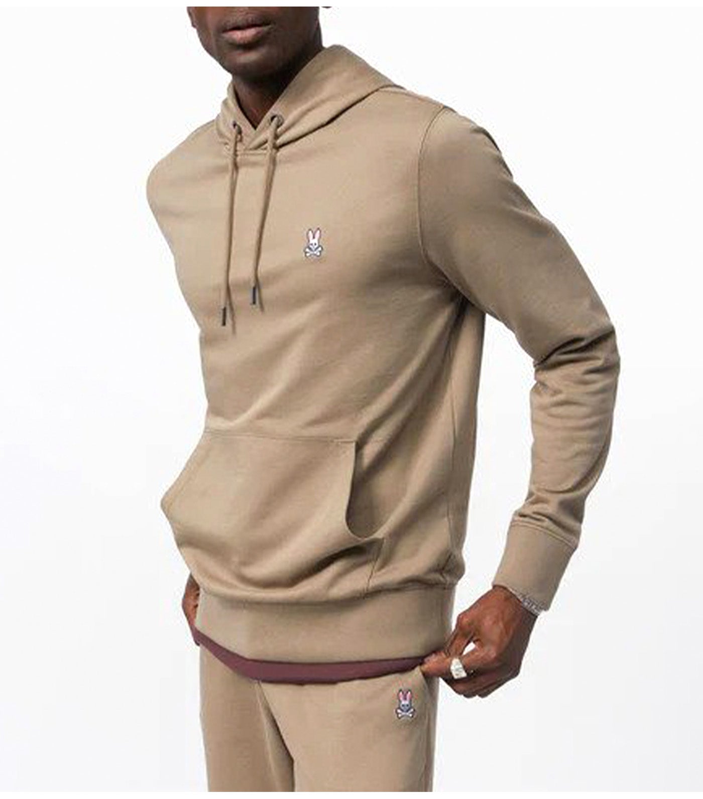 Men's French Terry Pullover Hoodie Antique Taupe