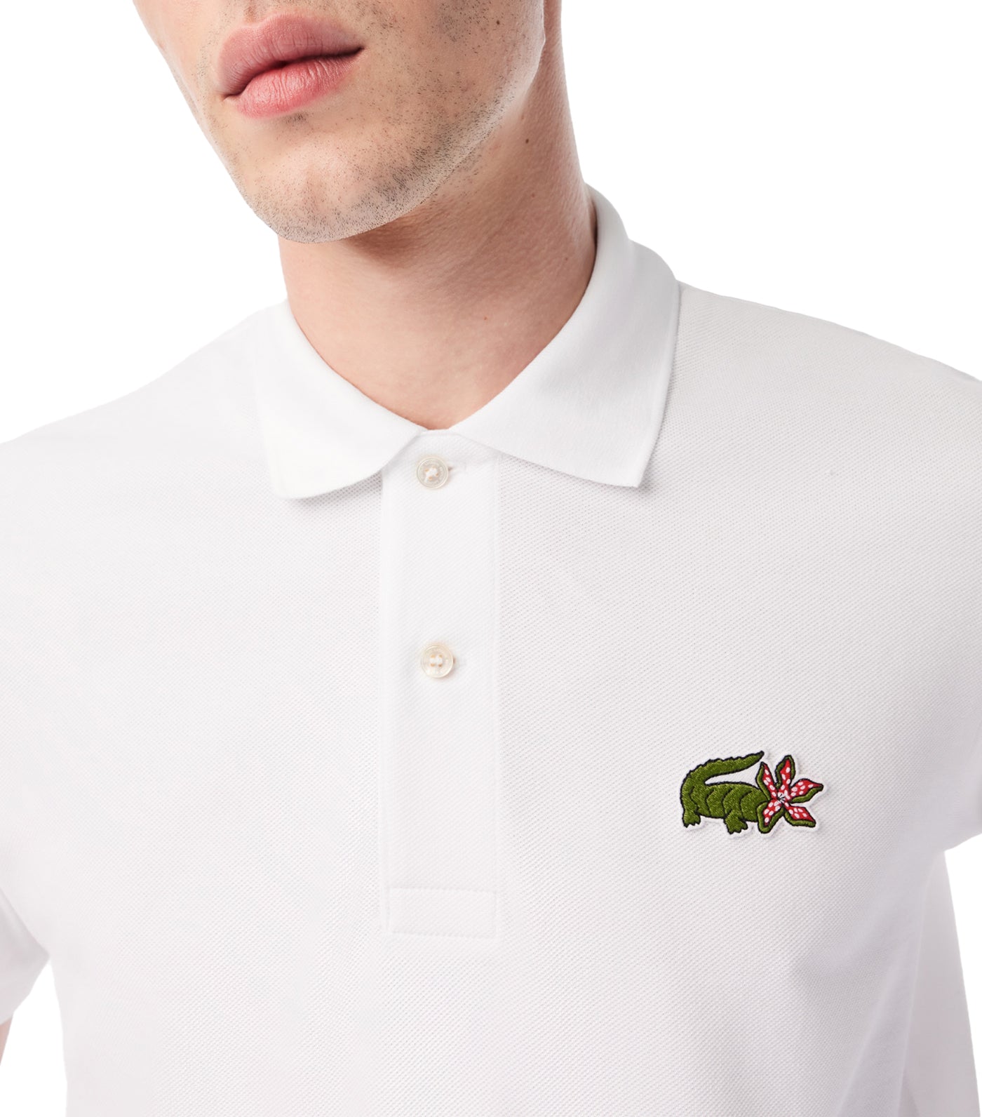 Men’s Organic Cotton Polo Shirt White/Stranger Things