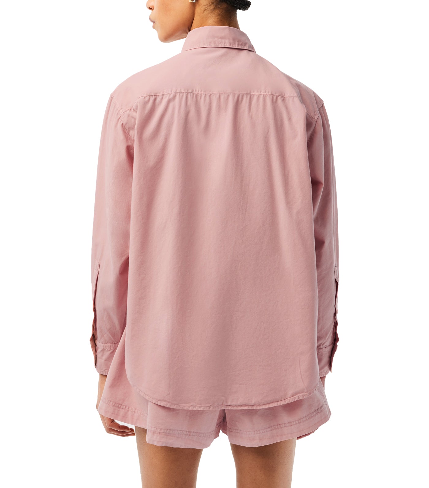 Women’s Oversize Cotton Poplin Shirt Eco Pink