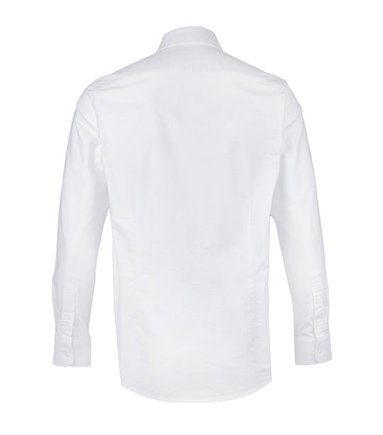 Long-Sleeved Polo Shirt White