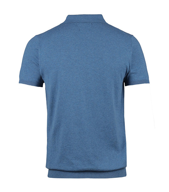 Knit Polo Shirt Blue