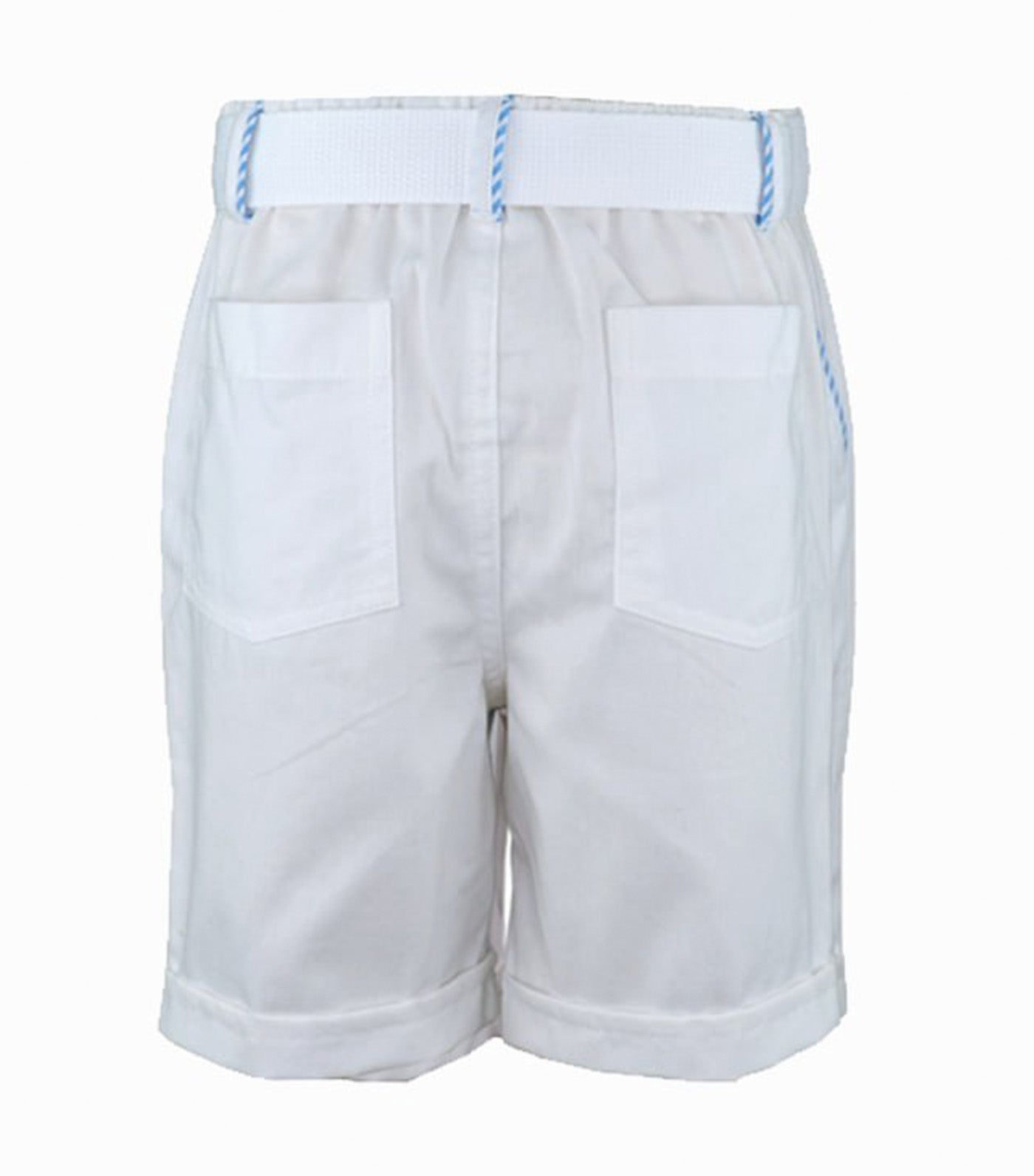 Elias Boys Shorts with Belt White