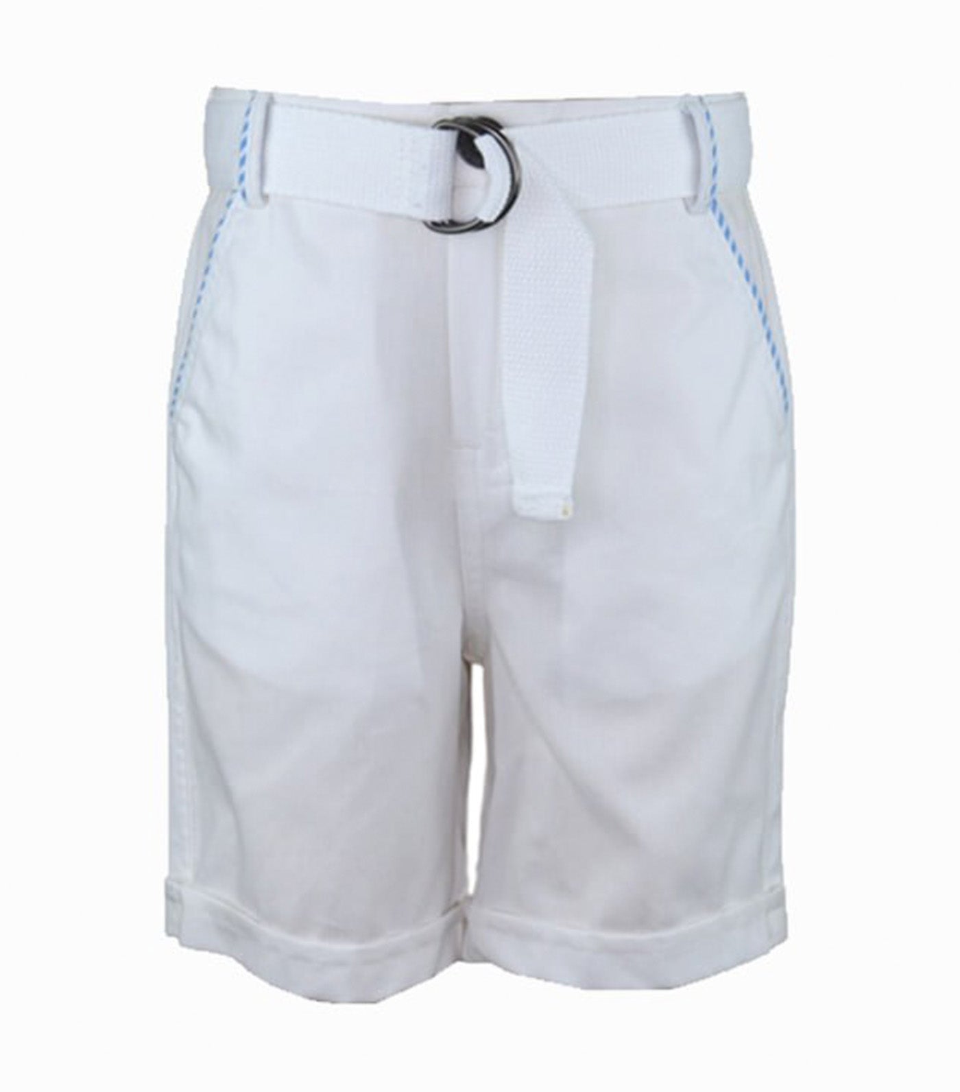 Elias Boys Shorts with Belt White