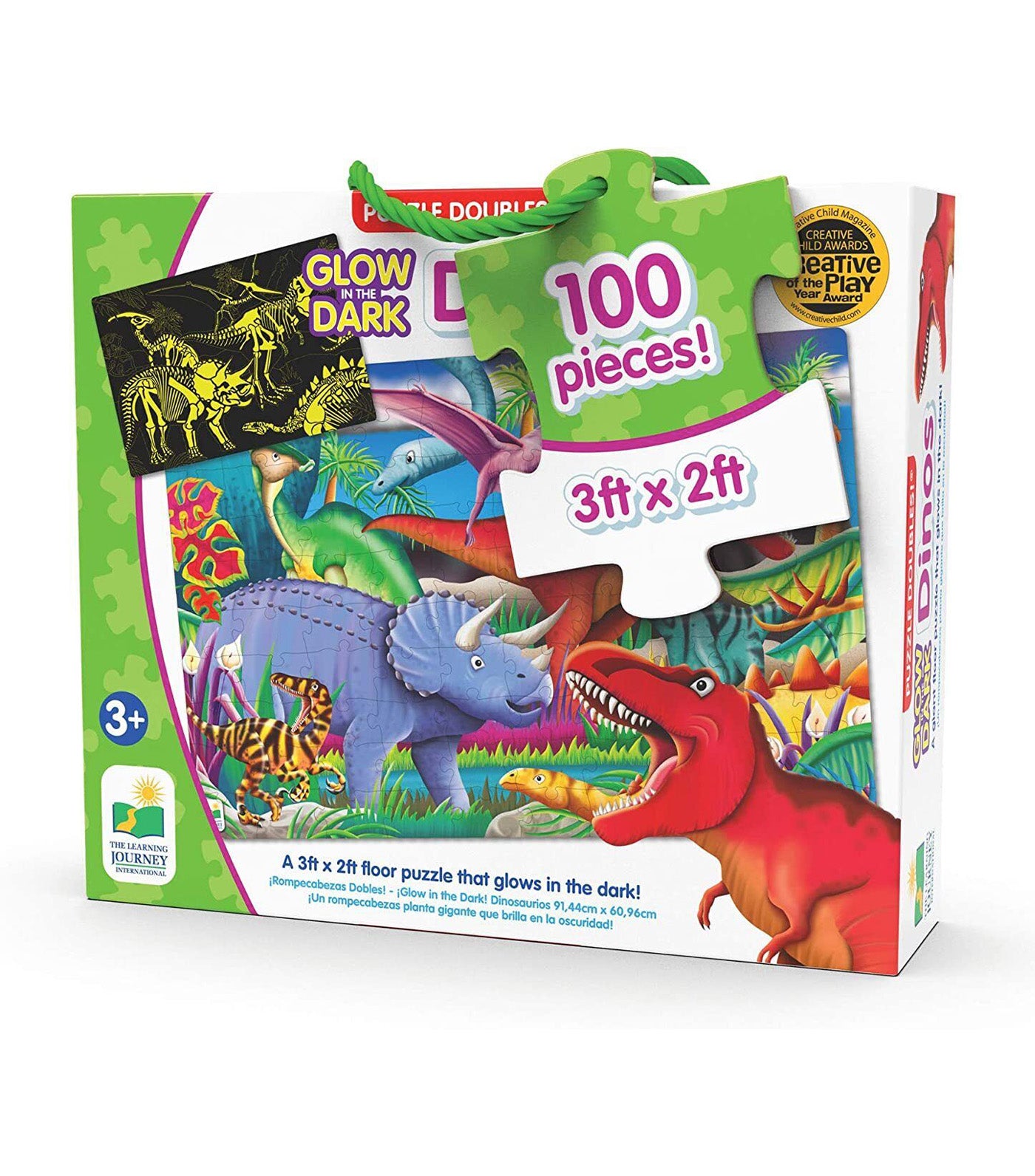 Puzzle Doubles - Glow In The Dark Dino Puzzle