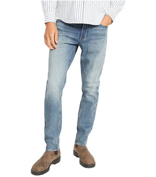 Slim Built-In Flex Jeans for Men Medium Wash