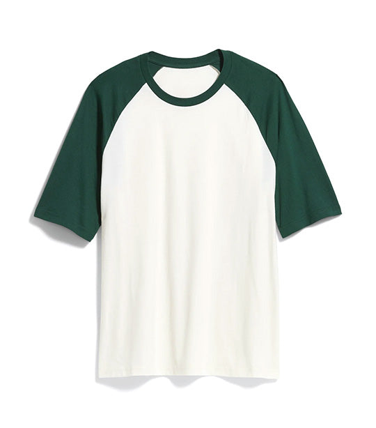 Color-Block Raglan T-Shirt for Men Emerald Isle