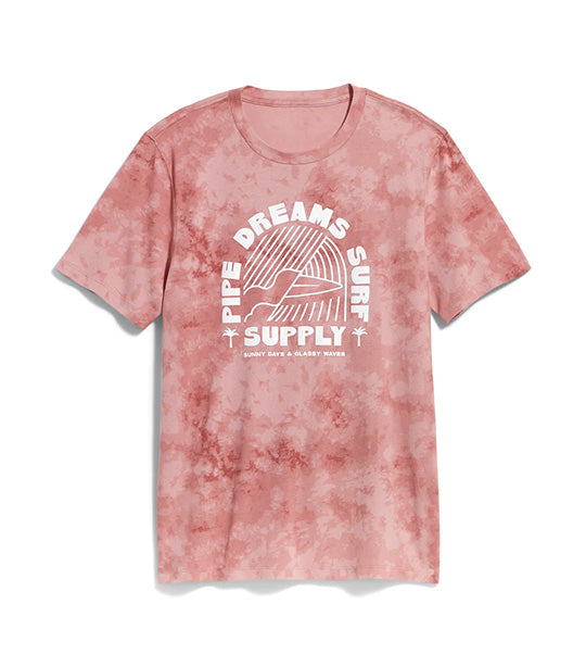 Soft-Washed Graphic T-Shirt for Men Pink Paradigm
