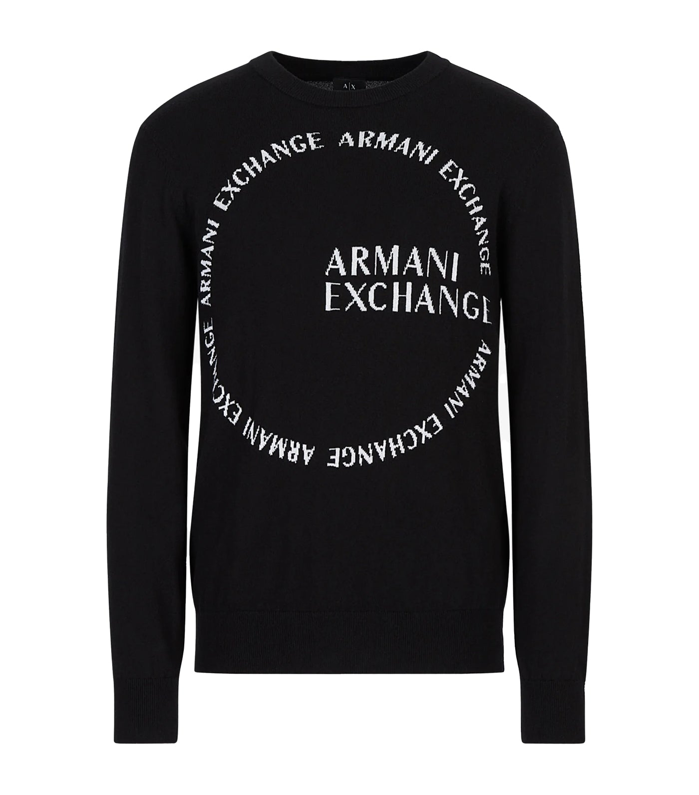 Armani Exchange Cashmere Cotton Crew Neck Sweater Black