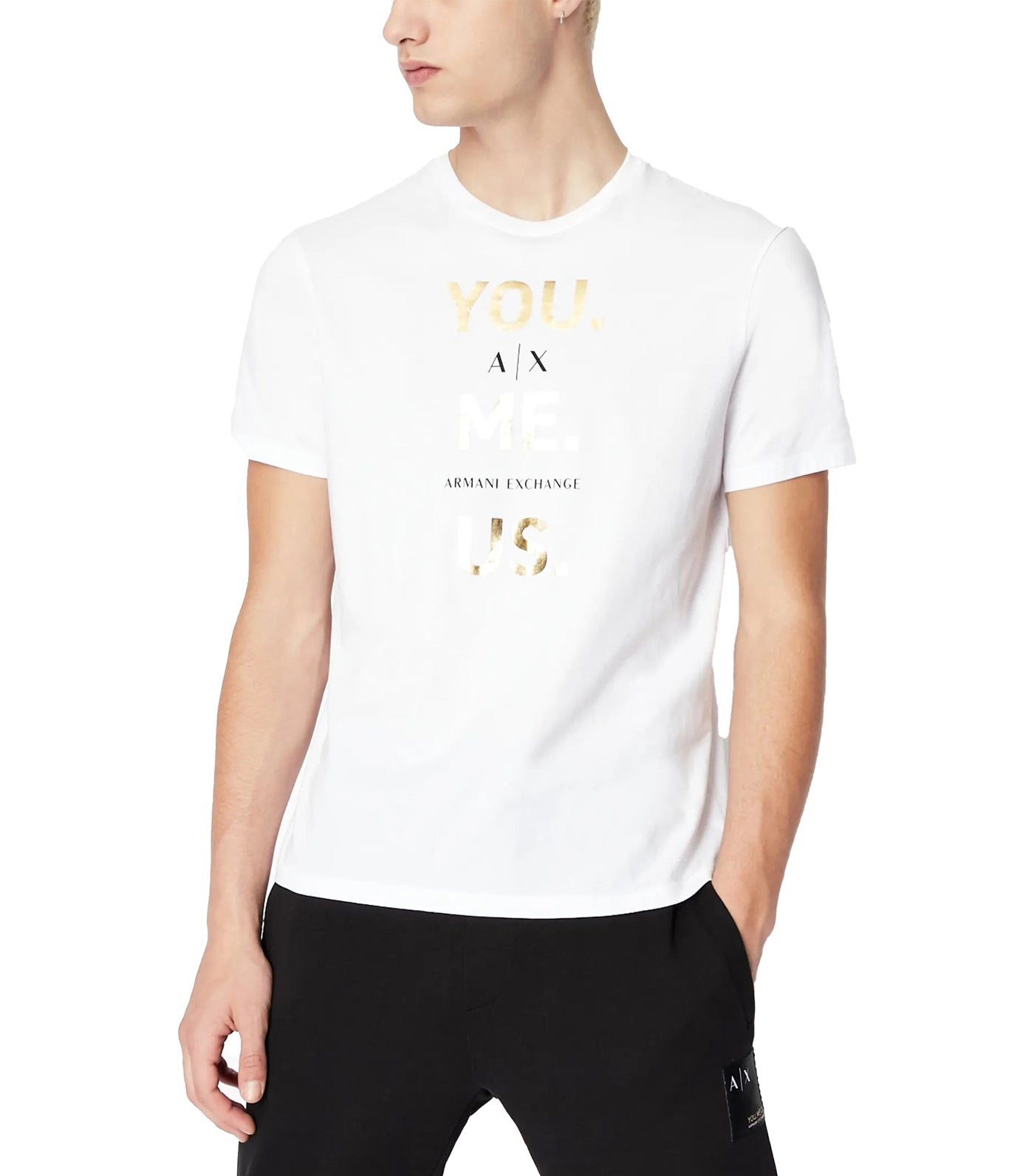 Armani Exchange You.Me.Us. Cotton Regular Fit T Shirt White