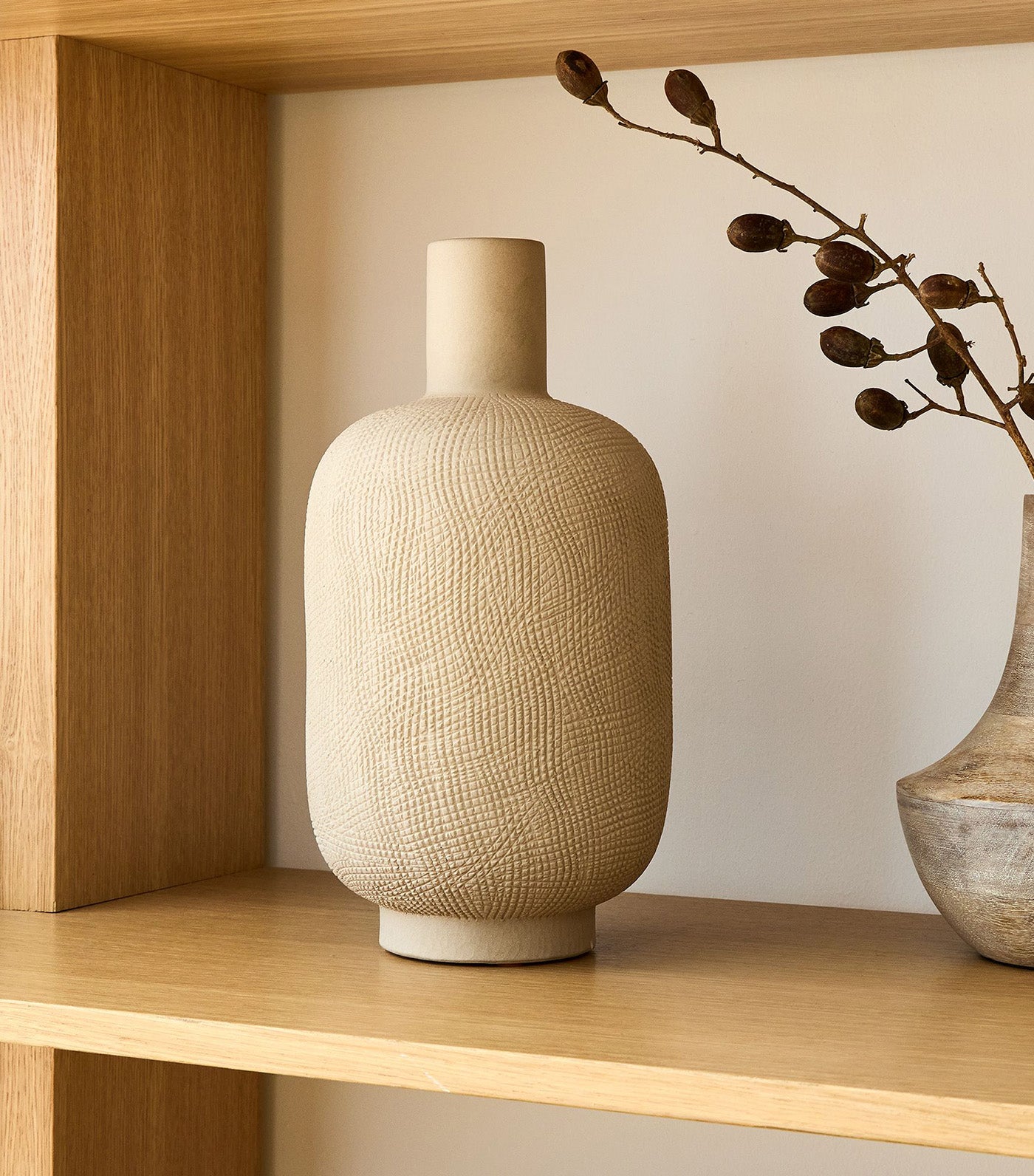 west elm Combed Ceramic Vase