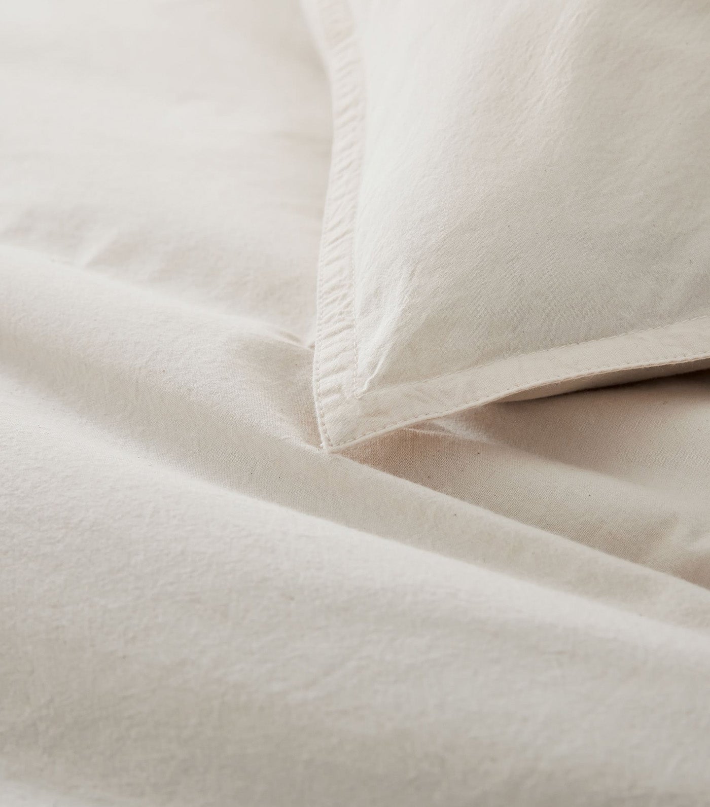 west elm Organic Cotton Percale Duvet Cover and Sham - Ivory