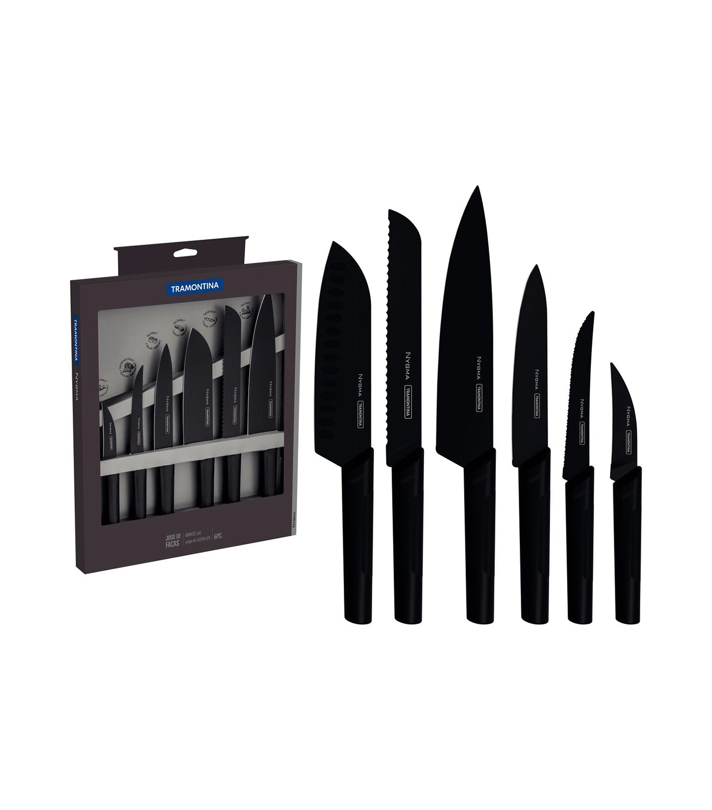 Nygma Six-Piece Knife Set Black
