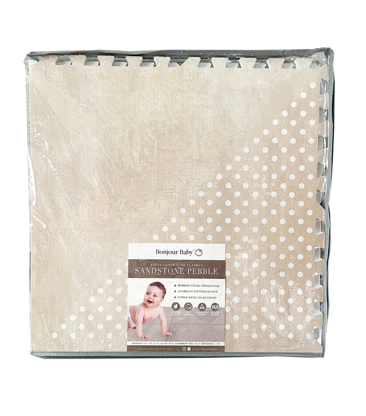 Bonjour Baby XL Luxe Playmat Sandstone Pebble