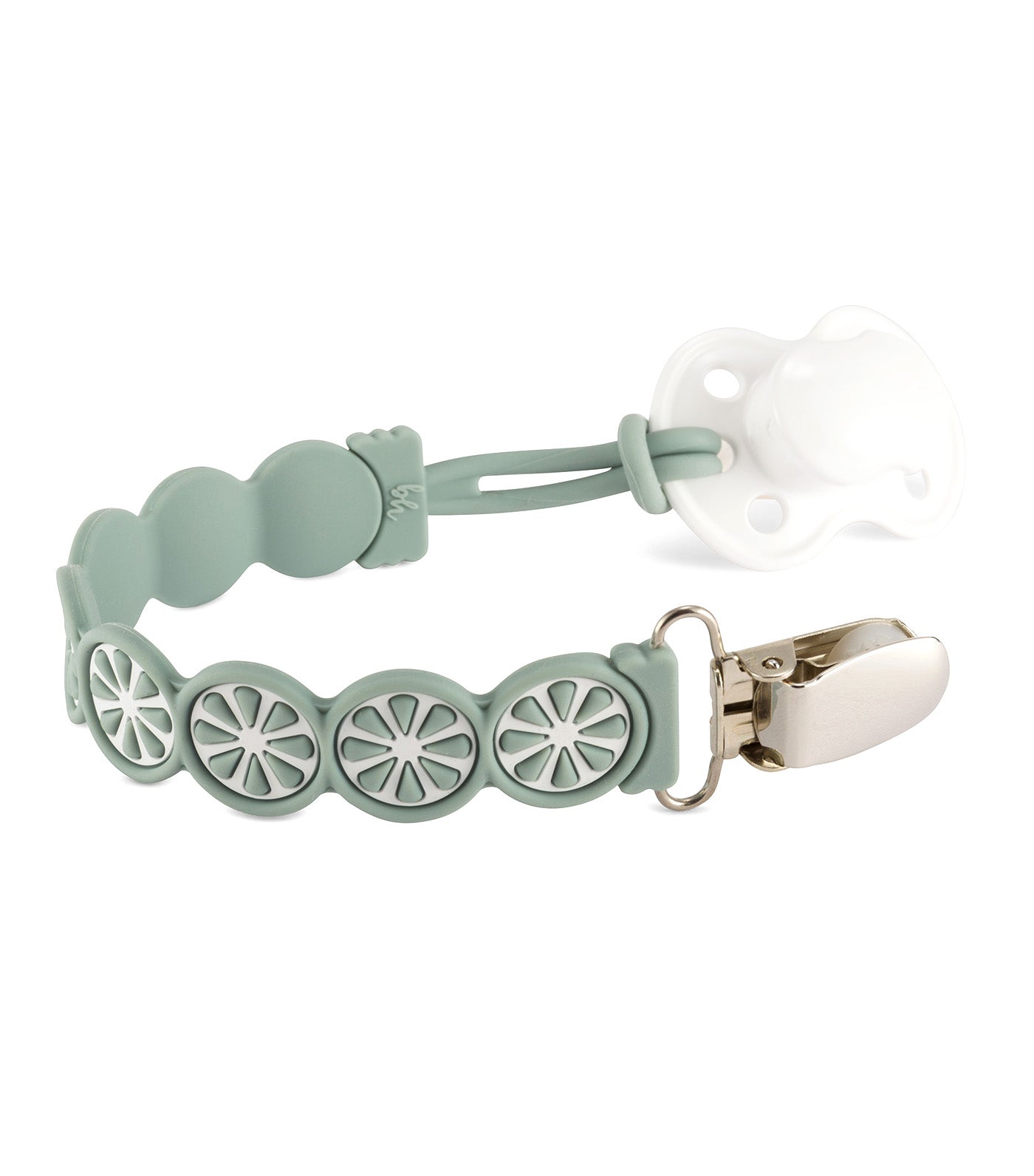 PaciGrip Silicone and Wood Beaded Teething Clip