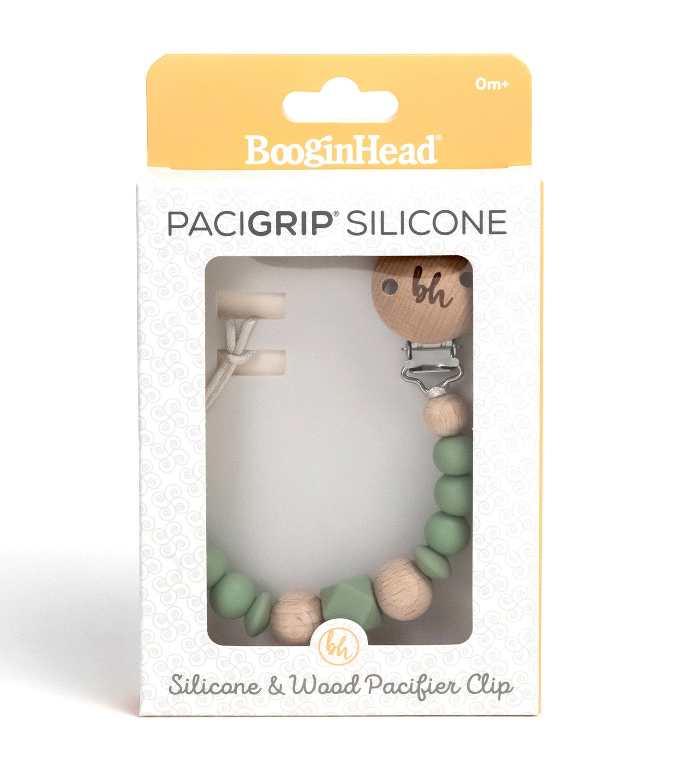 PaciGrip Silicone and Wood Beaded Teething Clip